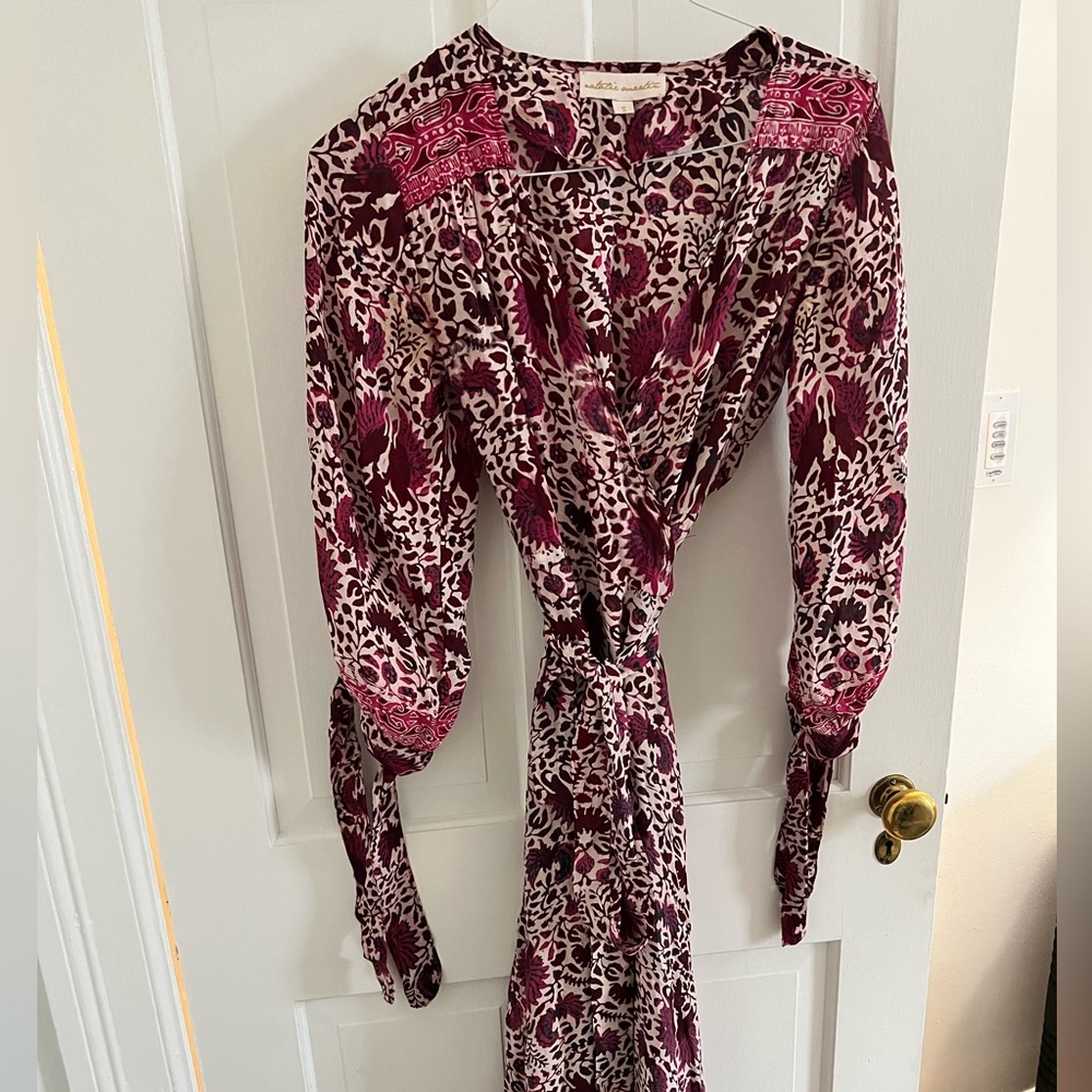 Natalie Martin Silk Wrap Dress - Small